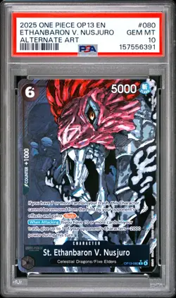 2025 ONE PIECE OP13-CARRYING ON HIS WILL #080 ST. ETHANBARON V. NUSJURO PSA 10 - Image 1