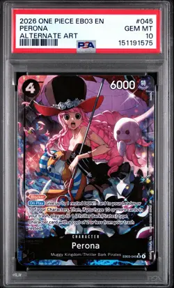 2026 One Piece Eb03 Heroines Edition EN Perona 10 PSA - Image 1