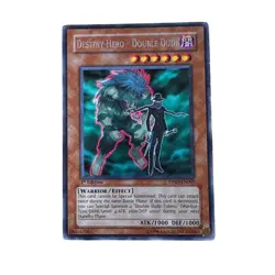 YuGiOh Destiny Hero Double Dude DP05-EN005 1st Edition Holo Foil Rare Card MP/LP - Image 1