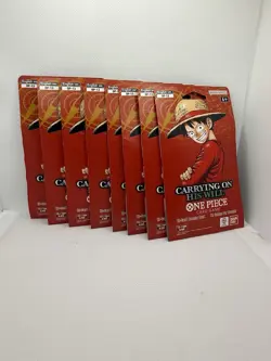 One Piece TCG Carrying On His Will & Time of Battle Sleeved Booster Pack Lot 8 - Image 1