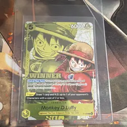 One Piece TCG Monkey D. Luffy Winner Promo Holo ENG P-106 - Image 1