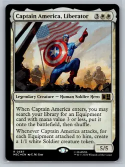 Commander: Marvel Super Heroes Captain America, Liberator Foil 587 - Image 1