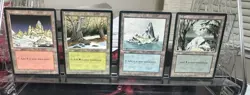 MTG Ice Age Basic Land Lot (4) - Mountain Forest Island Swamp Vintage 1995 WOTC - Image 1