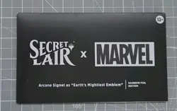 Earth's Mightiest Emblem Arcane Signet MTG Secret Lair Marvel Foil NEW/SEALED - Image 1