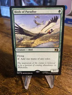 Wizards of the Coast Mtg Birds of Paradise 0170 Marvel Super Heroes Rare Green - Image 1