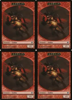 "Creature Goblin" Tokens x4 - Magic The Gathering Card - Shards Of Alara - Image 1