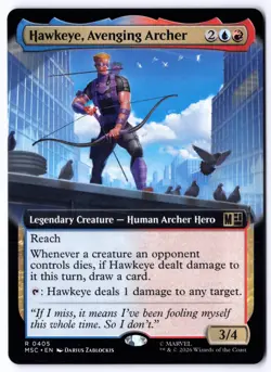Hawkeye, Avenging Archer (Extended Art) MSC 405 Magic: The Gathering R NM - Image 1