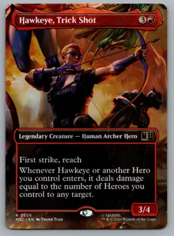 Hawkeye, Trick Shot (Borderless) 506 Commander: Marvel Super Heroes NM - Image 1