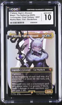 Y'SHTOLA, NIGHT'S BLESSED Final Fantasy Borderless Foil Mythic CGC 10 MTG - Image 1