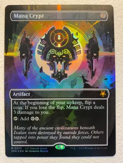 MTG 1x FOIL BORDERLESS Mana Crypt # 17 Special Guests Magic the Gathering x1 NM - Image 1