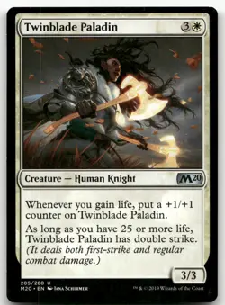 Twinblade Paladin #285 (NM) Core Set 2020 M20 Magic MTG - Image 1