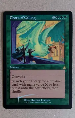 Chord of Calling (Retro Frame) #345, MTG: Ravnica Remastered, English Foil LP - Image 1