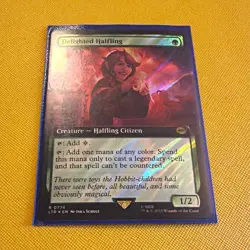Delighted Halfling 0774 Foil Rare Creature Green MTG LOTR Tales EN - Image 1