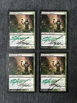 4X NM Signed Steve Argyle Deathrite Shamen Return To Ravnica MTG - Image 1