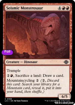 MTG Foil Seismic Monstrosaur Card #166 The Lost Caverns of Ixalan NM Magic - Image 1