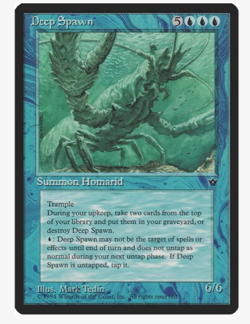 Vintage Magic the Gathering Deep Spawn (x4) PLAYSET MtG Fallen Empires - Image 1