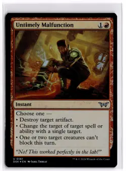 Untimely Malfunction Foil Duskmourn 161 LP x1 MTG Magic: the Gathering - Image 1