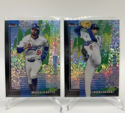 2026 Topps Finest-DODGERS Mini Diamonds Lot of 2- Roki Sasaki And Mookie Betts - Image 1