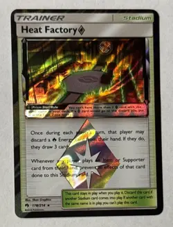Heat Factory 178/214 Lost Thunder Prism Star Ultra Rare Holo Pokemon TCG - Image 1