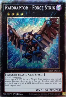 Raidraptor - Force Strix - RA04-EN243 - Platinum Secret Rare - 1st Ed - Yugioh - Image 1