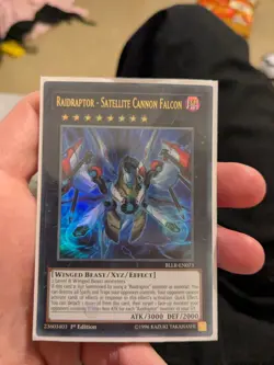 Raidraptor - Satellite Cannon Falcon 1st Ed Ultra Rare BLLR-EN073 Yu-Gi-Oh! - Image 1