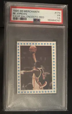 1985-86 Michael Jordan #173 (RC) Merchante Campeones Red Back PSA 1.5 RARE CARD - Image 1