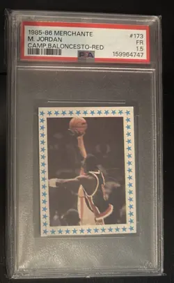 1985-86 Michael Jordan #173 (RC) Merchante Campeones Red Back PSA 1.5 RARE CARD - Image 2