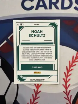 Noah Schultz Optic Black Circles Prizm Rated Prospect 2026 Donruss 183 White Sox - Image 2