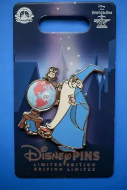 ON CARD- Disney Merlin Archimedes Owl The Sword in the Stone 60th Anniversary LE - Image 1
