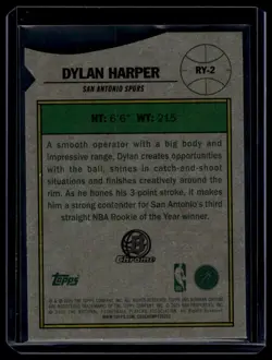 2025-26 Bowman #RY-2 Dylan Harper Rookie Of The Year Favorites - Image 2