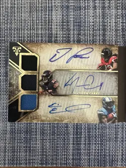 2014 Triple Threads Six Auto Relic Reggie Bush, Forte, Freeman, White, Ebron /27 - Image 3
