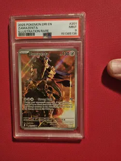 PSA 9 Pokemon Dri Illustration Rare #201 Zamazenta PSA 9 - Image 1