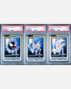 PSA 5+ Gastly Haunter Gengar 1997 Bandai Carddass Pokemon Pocket Monsters Set - Image 1