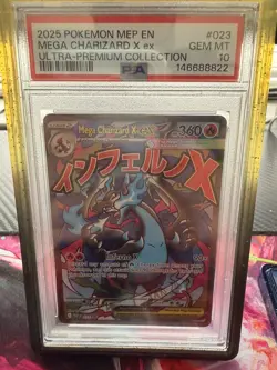 2025 Pokemon MEP EN Ultra Premium UPC #023 Mega Charizard X ex PSA 10 - Image 1