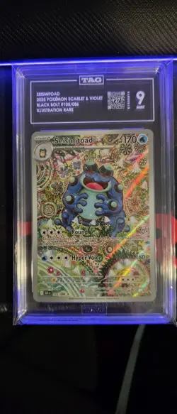 TAG 9 Seismitoad IR 105/086 Black Bolt Illustration Rare Pokemon 2025 Mint - Image 1