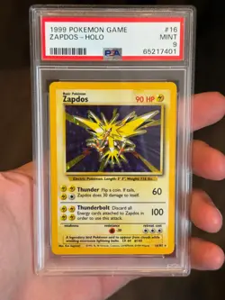 Zapdos - 1999 - 16/102 - PSA 9 - Pokemon Game - Holo - Image 1