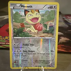 Pokemon Meowth 67/108 XY- Roaring Skies Common Reverse Holo 2015 - Image 1