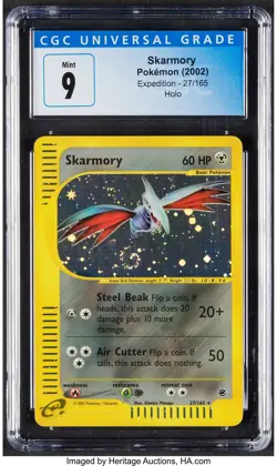 2002 Skarmory Pokemon Expedition Holo 27/165 CGC 9 - Image 1