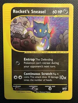 Pokemon TCG Rocket's Sneasel 005/009 Best of Game Promo 2002 - Image 1