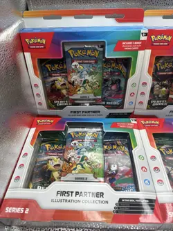 Pokemon First Partner Illustration Collection Series 2. X4. Factory Sealed - Image 2