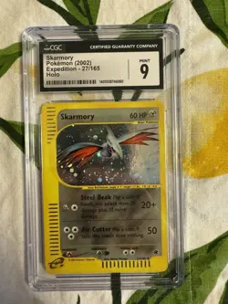 2002 Pokemon - Skarmory Holo E Reader - Expedition - 27/165 - CGC 9 MINT! - WOTC - Image 1