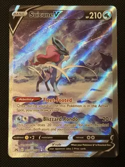 Suicune V GG38/GG70 Crown Zenith Galarian Gallery Full Art Pokemon Card Mint - Image 1