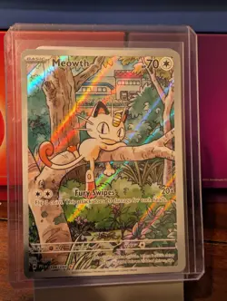 The Pokemon Company Pokemon TCG Meowth 106/094 SV10 IR Holo Full Art HP70 - Image 1
