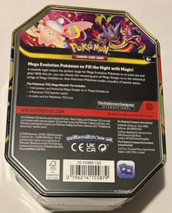 Pokemon TCG Mega Moonlit Tin Mega Gengar ex - Factory Sealed - Image 2