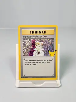Imposter Professor Oak 73/102 Holo Rare Celebrations Classic Collection Pokemon - Image 1