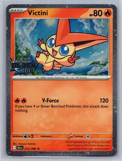 Victini (Black Bolt Stamped) 012/086 Holo Miscellaneous Cards & Products Pokemon - Image 1