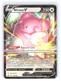 Blissey V 119/198 Holo V Rare Chilling Reign Pokemon Holo Near Mint - Image 1