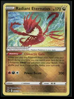 Radiant Eternatus 105/159 Crown Zenith Holo NM/M Pokemon - Image 1