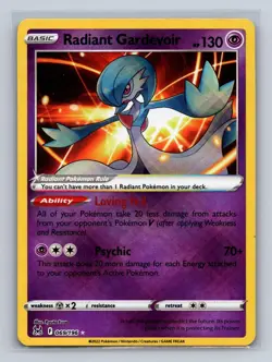 Radiant Gardevoir 069/196 Radiant Rare Lost Origin Pokemon Holo Lightly Played - Image 1