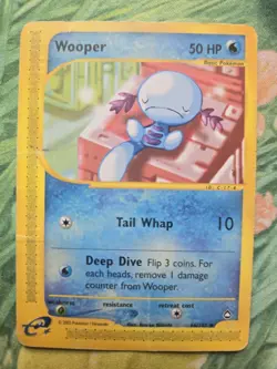 Wooper - AQ: Aquapolis (66/147) WotC e-Reader Uncommon Pokemon Card DMG - Image 1